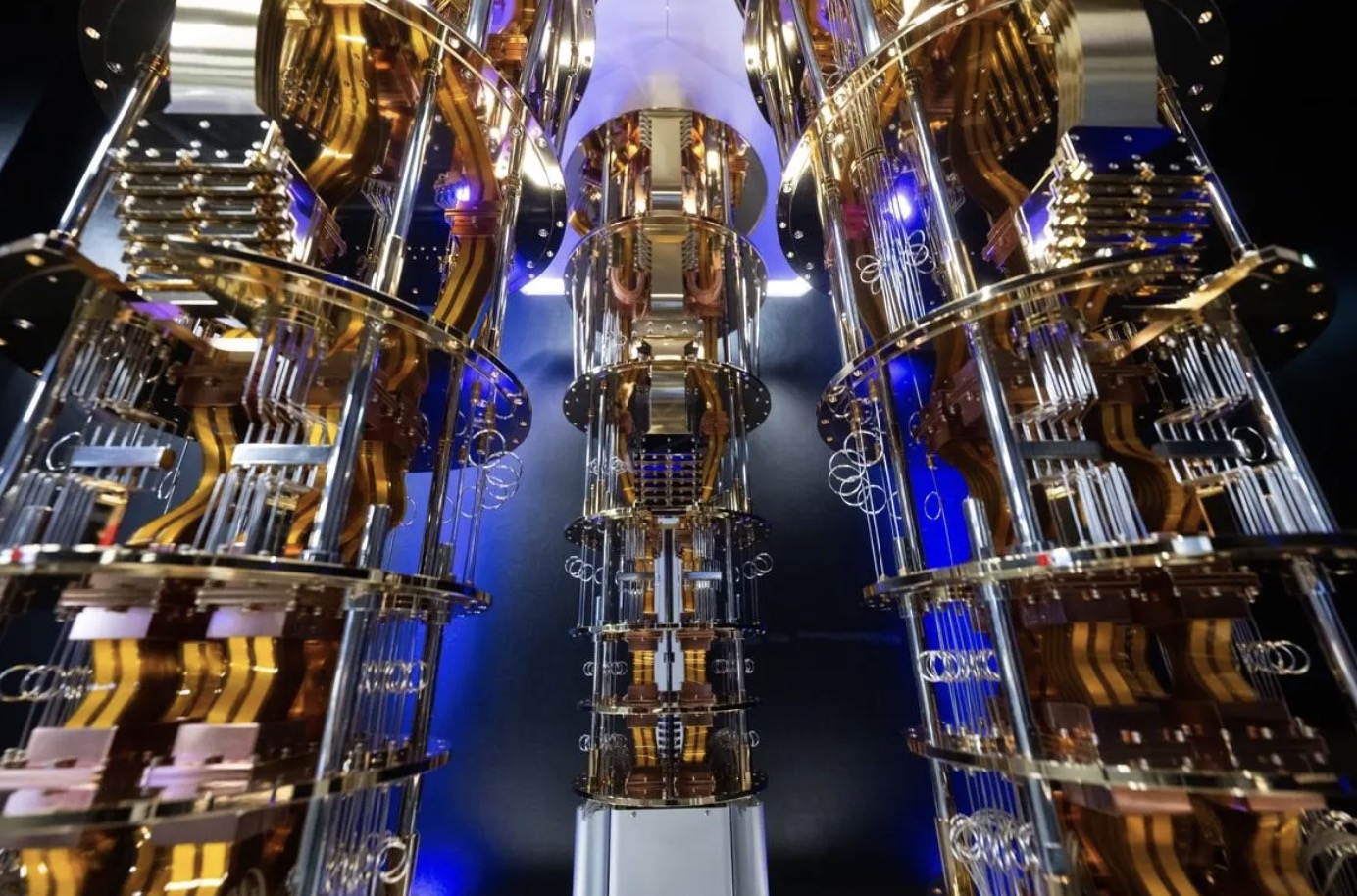 Quantum computing hardware illustrating the threat to current cryptographic systems